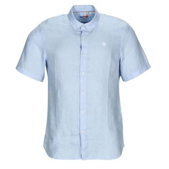 Timberland  SS Mill River Linen Shirt Slim  Košele s krátkym rukávom Modrá