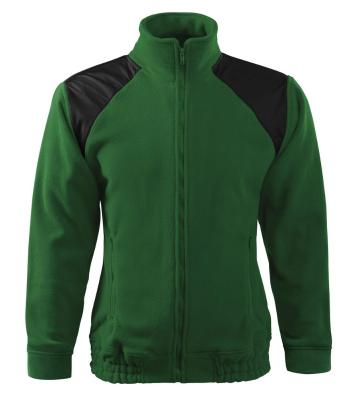 MALFINI Fleecová mikina Jacket Hi-Q - Lahvově zelená | XXXL