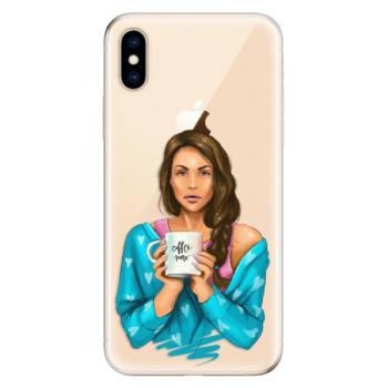 Odolné silikonové pouzdro iSaprio - Coffe Now - Brunette - iPhone XS