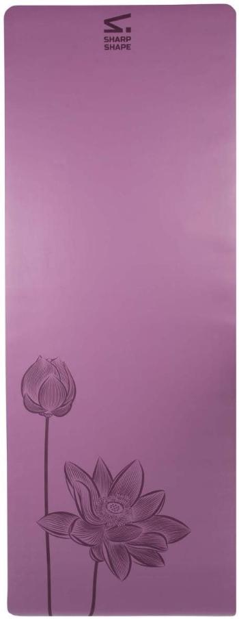 Jógamatrac Sharp Shape PU Yoga Mat Flower Dark Purple