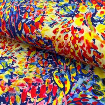Úplet VISCOSE LYCRA HEAVY Watercolor Abstract design A digital print