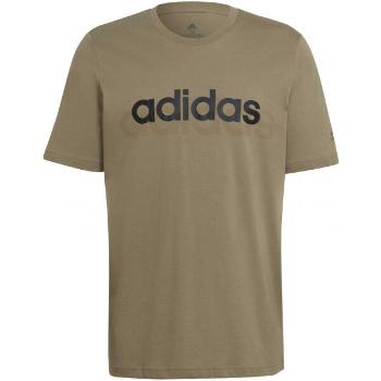 adidas LINEAR TEE Pánské tričko, khaki, velikost