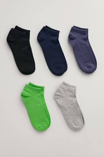 PONOŽKY GANT TONAL LOGO SNEAKER SOCKS 5-PACK SLIME GREEN