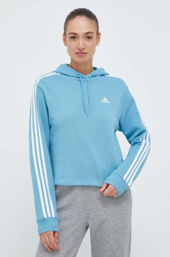 Bavlněná mikina adidas dámská, s kapucí, s aplikací