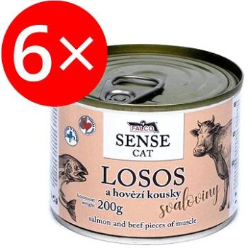 Falco Sense Cat losos a hovězí 6 × 200 g (8594725086033)