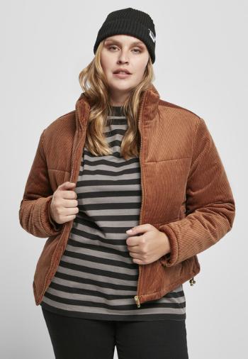 Urban Classics Ladies Corduroy Puffer Jacket toffee - XS