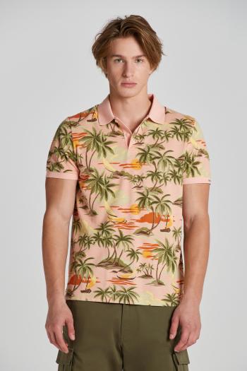 POLOKOŠILE GANT HAWAII PRINT SS POLO PEACHY PINK