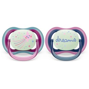 Philips Avent Ultra Air Night 6-18 m dudlík Girl 2 ks