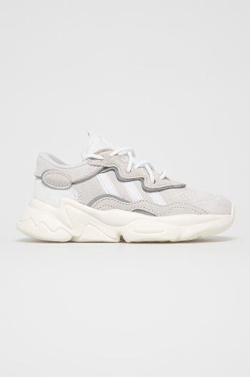 Kožené boty adidas Originals EF6299 šedá barva