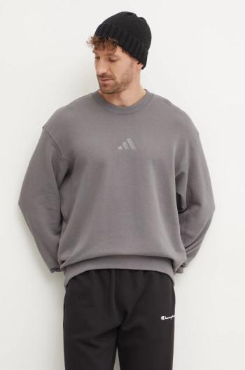 Bavlněná mikina adidas All SZN pánská, šedá barva, hladká, IY6552