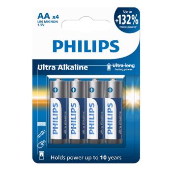 Philips Baterie AA 1,5 V Ultra Alkaline, 4 ks