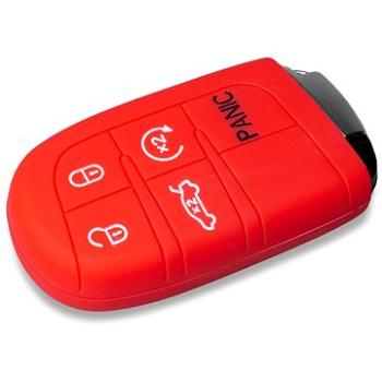 Escape6 ochranné silikónové puzdro na kľúč pre Dodge/Jeep farba červená (SZBE-126R)