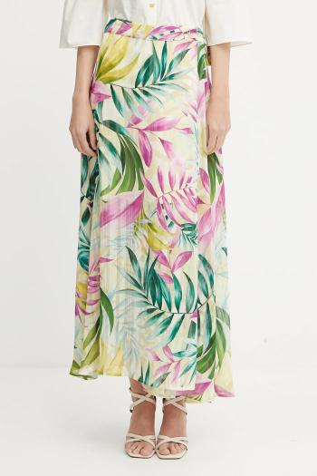 Guess szoknya NEW ROMANA sárga, maxi, harang alakú, W5GD66 WH9Z2