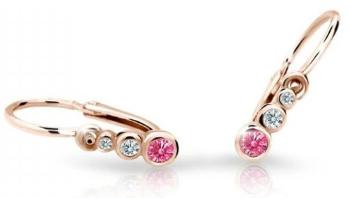 Cutie Jewellery Dětské náušnice z růžového zlata C2255-10-X-4 fuchsiová