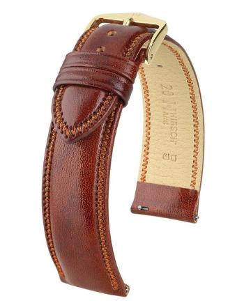 Řemínek Hirsch Ascot - zlatohnědý - 19 mm - L – Standardní délka (doporučujeme) - 18 mm - Zlatá