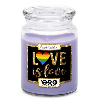 Svíčka LGBT Love is love (Vůně svíčky: Levandule)