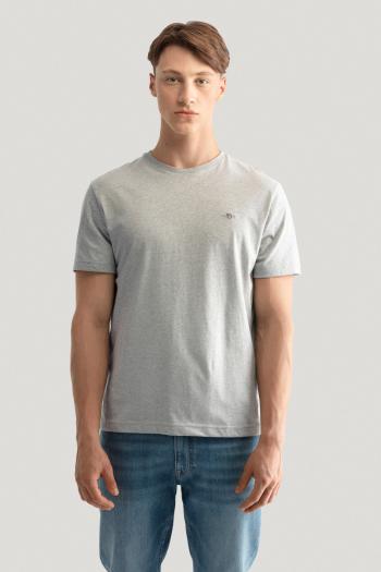 TRIČKO GANT REG SHIELD SS T-SHIRT GREY MELANGE