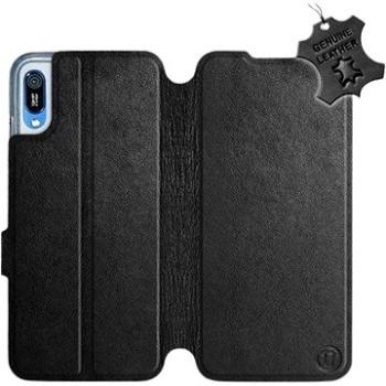 Flip pouzdro na mobil Huawei Y6 2019 - Černé - kožené - Black Leather (5903226885527)