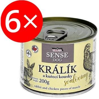 Falco Sense Dog králík a kuře 6 × 200 g (8594725086132)