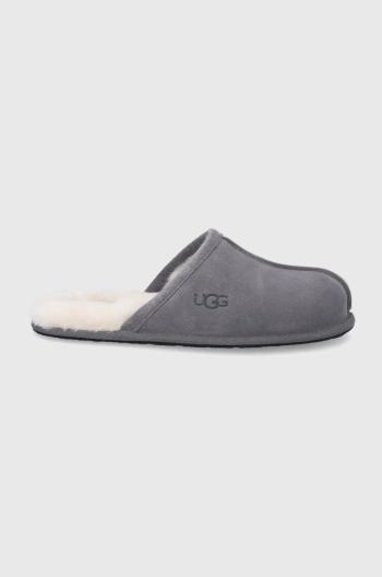 Vlněné pantofle UGG Scuff šedá barva, 1101111-DGRY