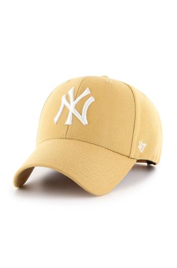 Čepice 47brand MLB New York Yankees béžová barva, s aplikací