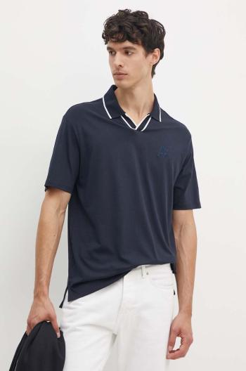 Bavlněné polo tričko Armani Exchange tmavomodrá barva, s aplikací, 6DZFJS ZJBYZ