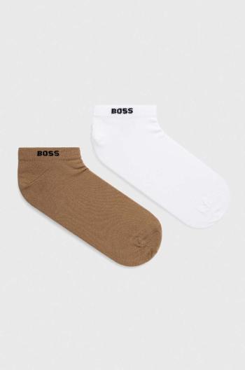 Ponožky BOSS 2-pack pánské, béžová barva, 50467730