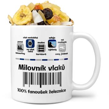 Hrnek Milovník vlaků 100% (Náplň hrníčku: Tropická směs)