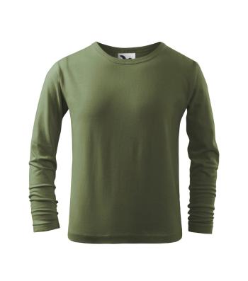 MALFINI Dětské tričko s dlouhým rukávem Long Sleeve - Khaki | 122 cm (6 let)