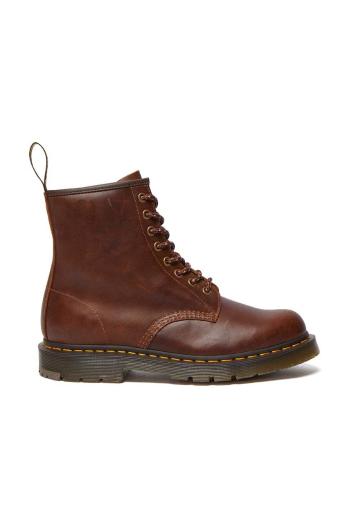 Kožené workery Dr. Martens 1460 SR hnědá barva, na plochém podpatku, DM32010205