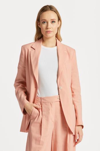 SAKO GANT REG STRETCH LINEN BLAZER GUAVA ORANGE