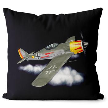 Polštář Focke-Wulf Fw 190 (Velikost: 55 x 55 cm, Podšití beránkem: NE)