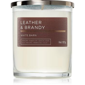 Bath & Body Works Leather & Brandy vonná svíčka 227 g