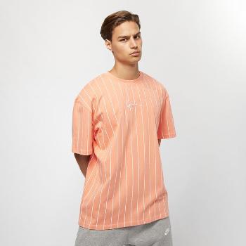 Triko Karl Kani Small Signature Pinstripe Tee Coral White - L