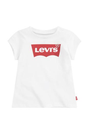 Dětské tričko Levi's bílá barva