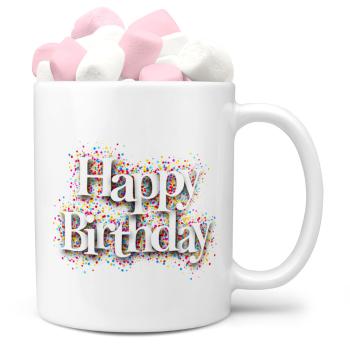 Hrnek Happy Birthday (Náplň hrníčku: Marshmallow)