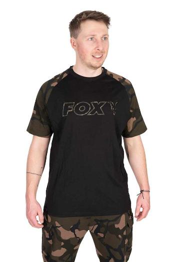 Fox Triko Black / Camo Outline T-Shirt - XXXL