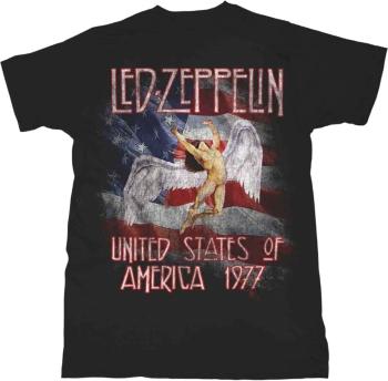 Led Zeppelin Tričko Stars N' Stripes USA '77. Unisex Black M