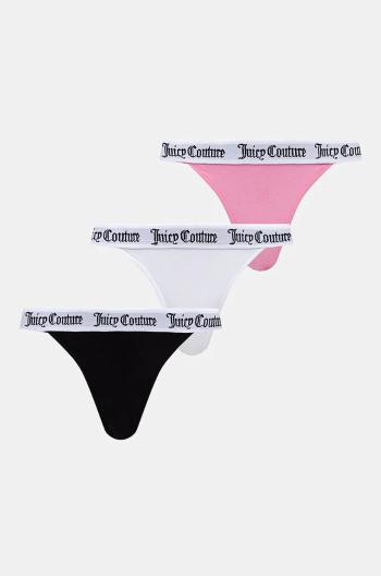 Kalhotky Juicy Couture DIDDY BRIEF PK x 3 bílá barva, JCLBR224572