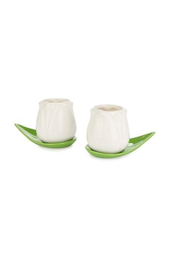 Sada šálků a podšálků Balvi Tulip 100 ml 2-pack