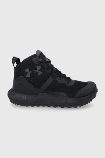 Boty Under Armour UA W Micro G Valsetz Mid dámské, černá barva, lehce zateplené