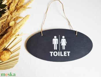 Feliratos tábla, Fa, Mosdó, Wc, Toilet