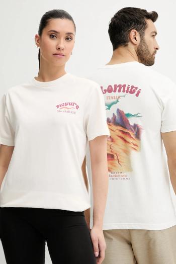 Bavlnené tričko Picture D&S Dolomiti béžová farba, s potlačou, MTS1245