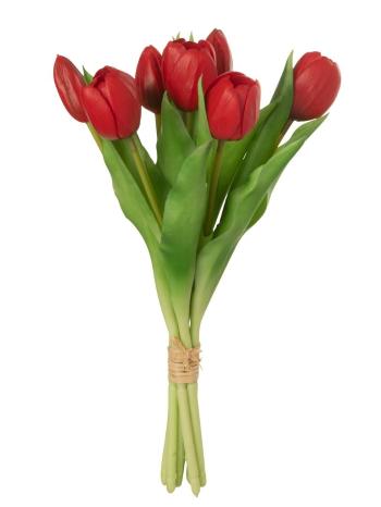 Kytice 7ks červených realistických tulipánů - 31cm 32918