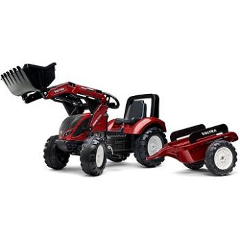 Šlapací traktor Valtra S4 s předním nakladačem a vlečkou (3016204000149)