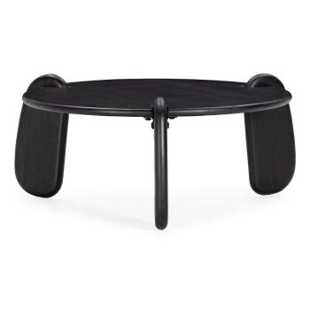 Fekete mangófa kerek dohányzóasztal ø 80 cm Tamira – MOME