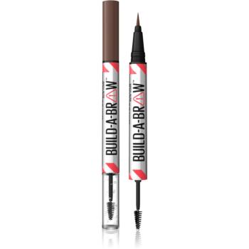 MAYBELLINE NEW YORK Build-A-Brow creion dermatograf cu două capete pentru sprâncene pentru fixare și formă culoare 257 Medium Brown 1 buc