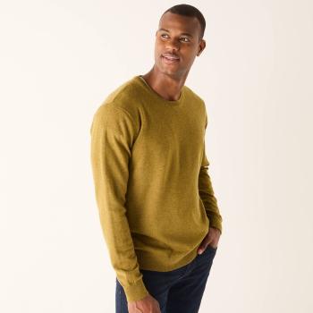 Kerek nyakú pulóver, 80% gyapjú, 20% poliamid