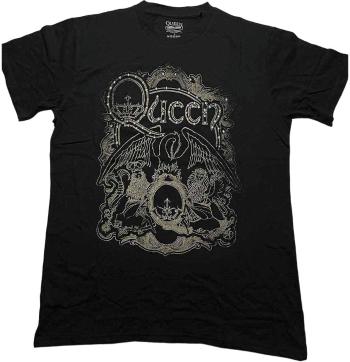 Queen Tričko Ornate Crest Unisex Black 2XL