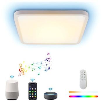 IMMAX NEO LITE TUDO Smart stropné svietidlo s RGB podsvietením 40 × 40 cm, 50 W Tuya WiFi biele (07168-W40)